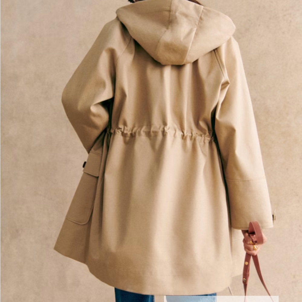 Sezane Women’s Hugo Parka Size 10 (42), Sand - Picture 9 of 10